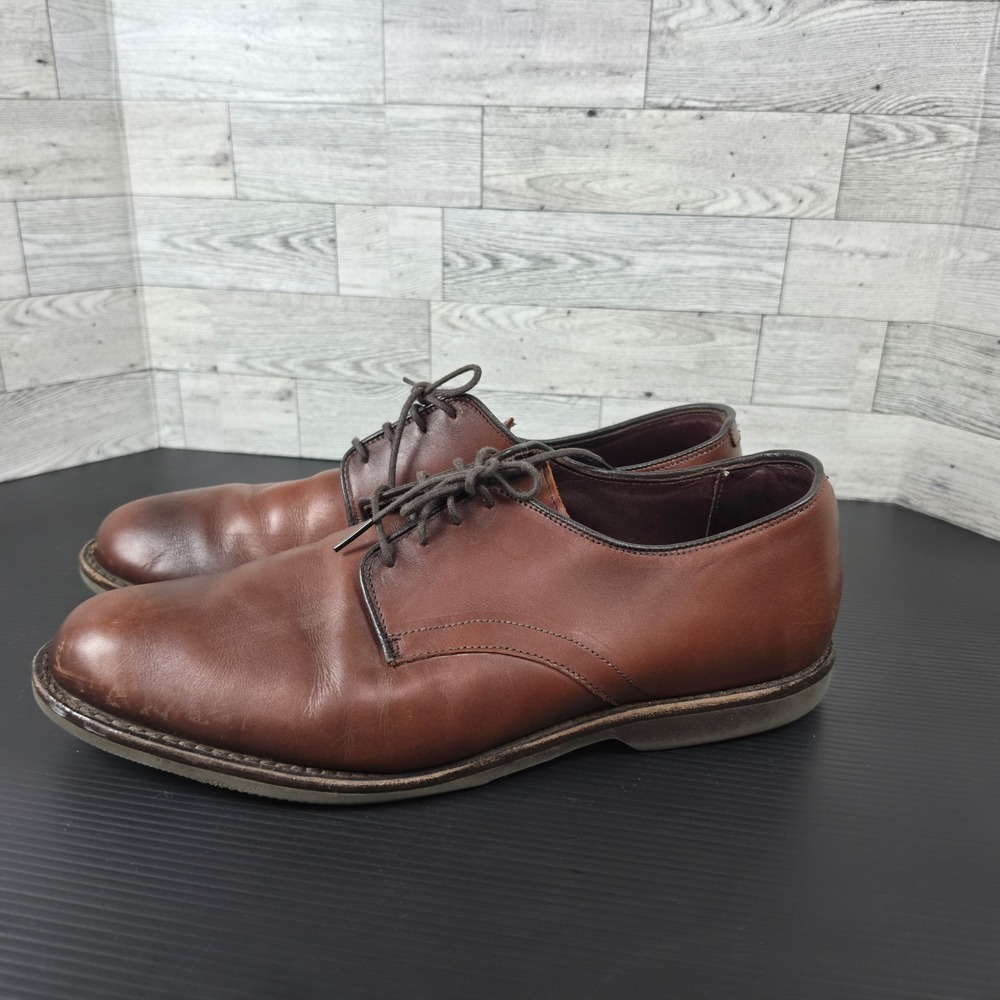 Allen Edmonds Road Warriors Mens Brown Leather Plain Toe Derby Shoes Size 11D